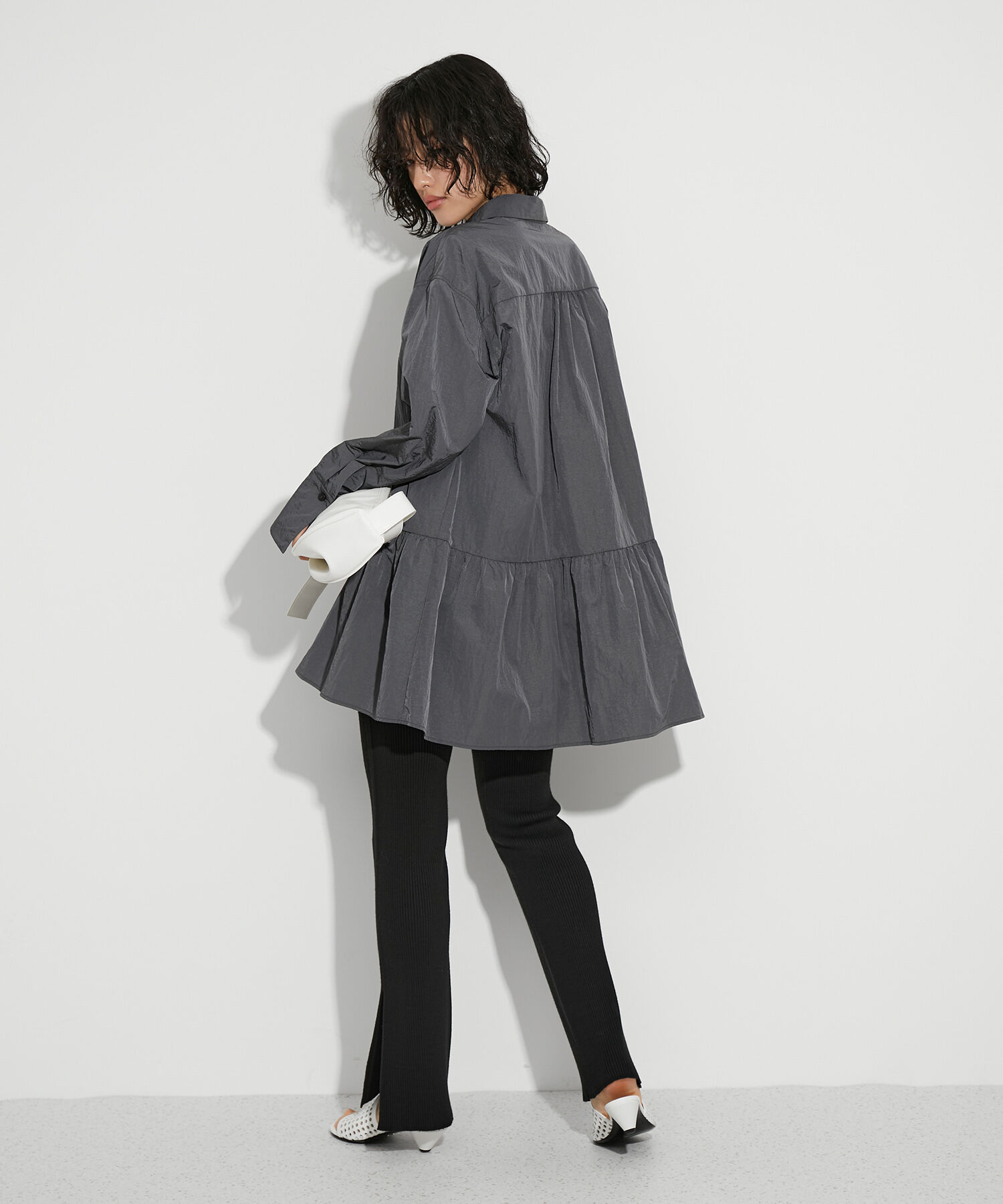 ADAM ET ROPE'「【サステナブル】3Dニットリブニットパンツ」|その他|