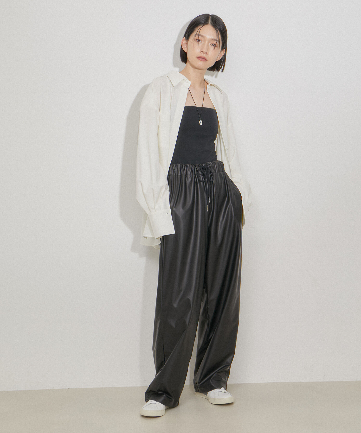 ADAM ET ROPE'「【洗える】メタリックイージーパンツ」|その他|