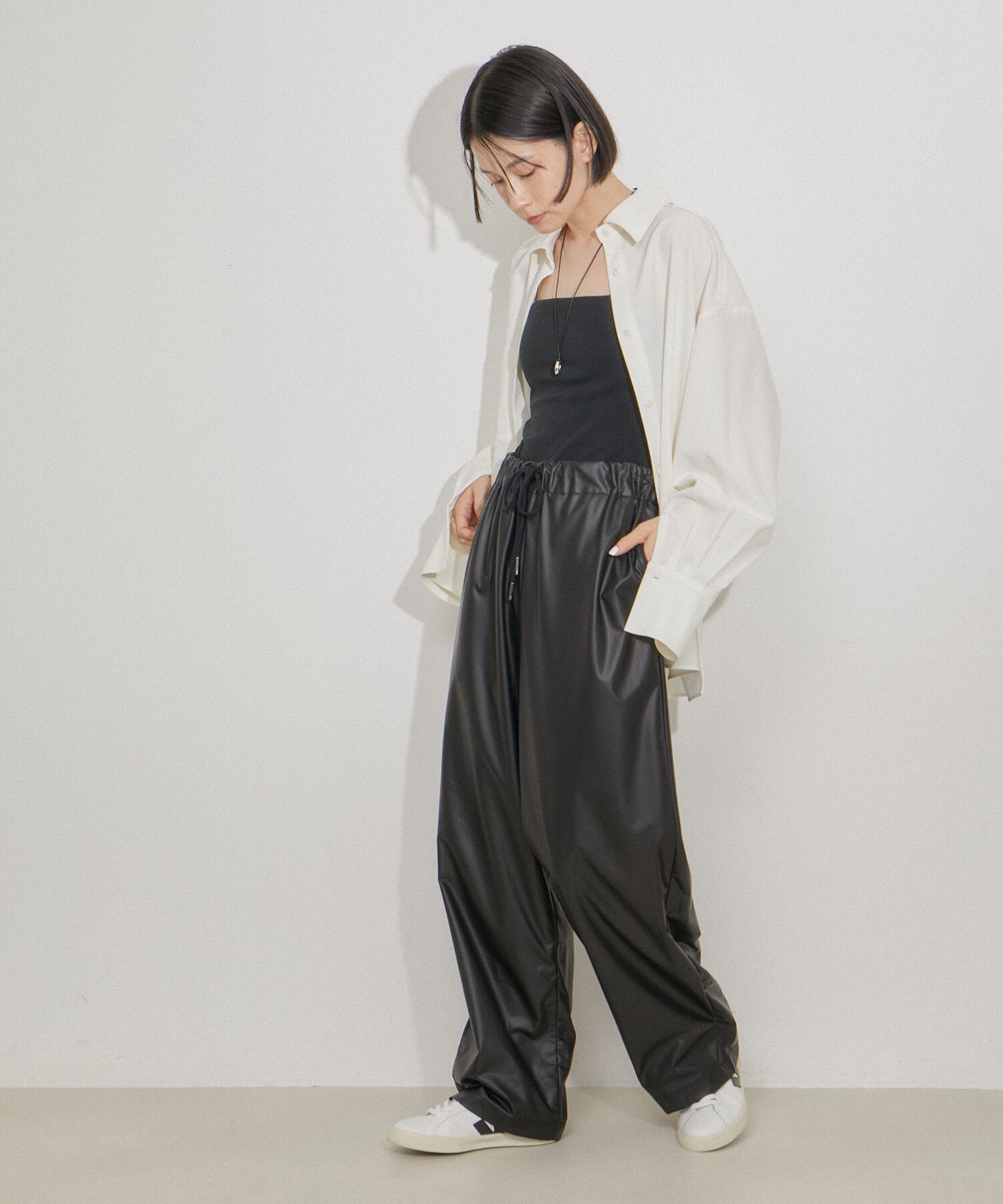 ADAM ET ROPE'「【洗える】メタリックイージーパンツ」|その他|