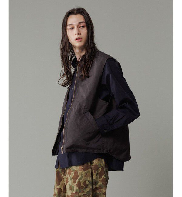 ADAM ET ROPE'「【小松マテーレ】ジップ ベスト / コンパクトサテン 」|ベスト・ジレ|クロサブ