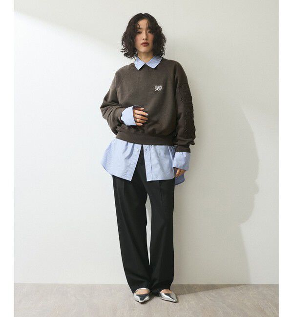 ADAM ET ROPE'「【WEB限定】・【サステナブル】ロゴパッチスリーブスウェット」|スウェット・ジャージ|