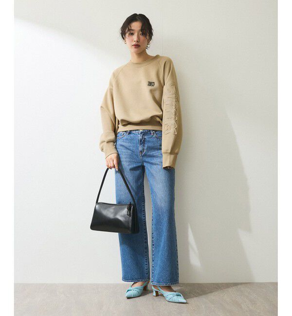 ADAM ET ROPE'「【WEB限定】・【サステナブル】ロゴパッチスリーブスウェット」|スウェット・ジャージ|