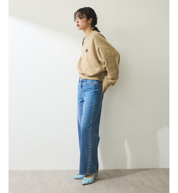 ADAM ET ROPE'「【WEB限定】・【サステナブル】ロゴパッチスリーブスウェット」|スウェット・ジャージ|