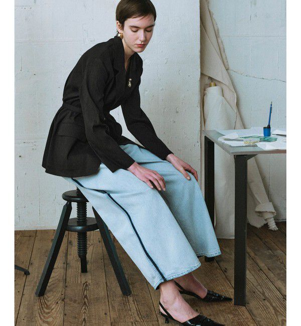 ADAM ET ROPE'「【EMOELLE】ドロストシャツジャケット」|テーラードジャケット|