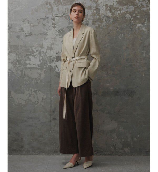 ADAM ET ROPE'「【EMOELLE】ドロストシャツジャケット」|テーラードジャケット|