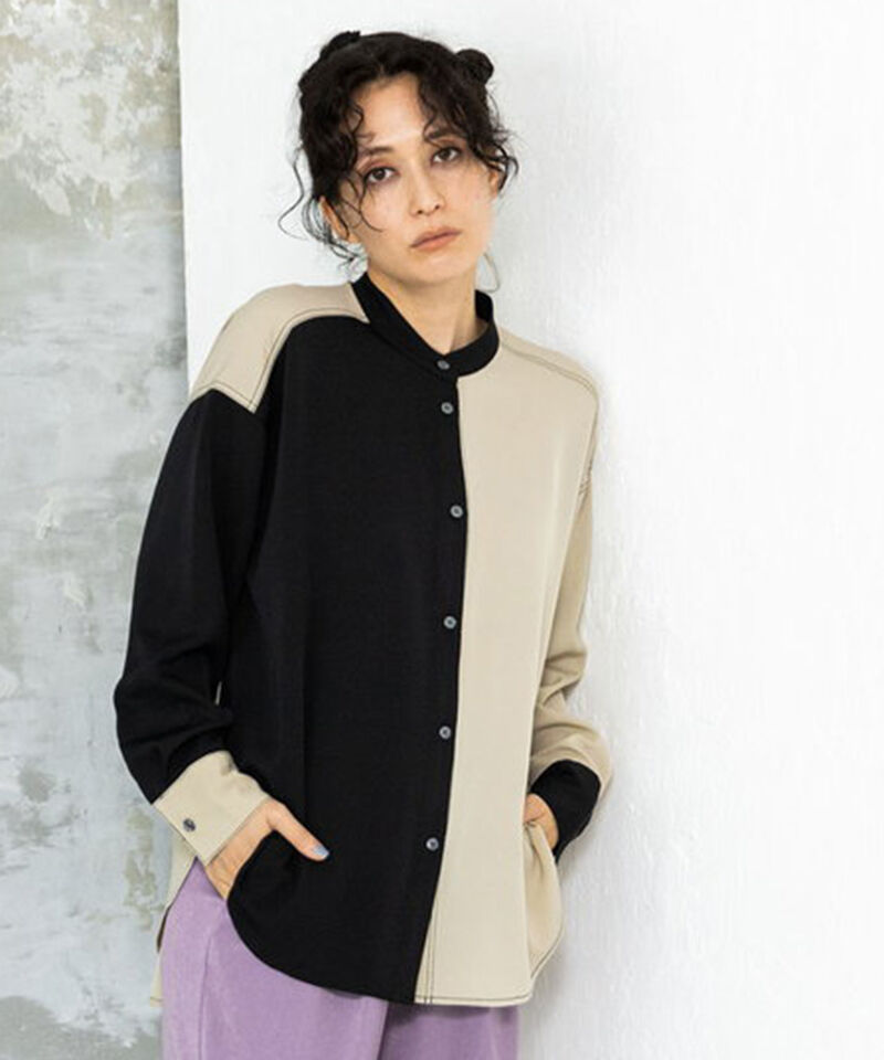  「バックギャザーシャツ」|シャツ・ブラウス|BLACK X BEIGE