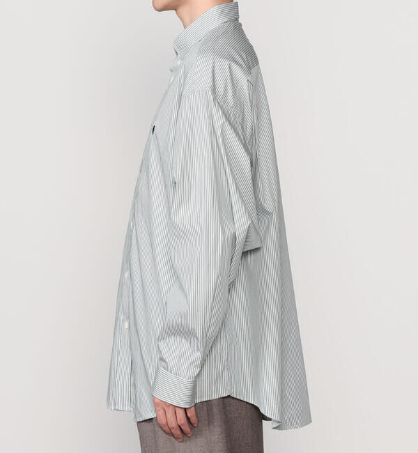 GYMPHLEX「Gymphlex | コットン ボタンダウン 長袖ワイドシャツ STRIPE MEN」|シャツ・ブラウス|