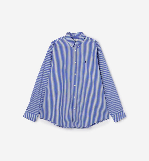 GYMPHLEX「Gymphlex | コットン ボタンダウン 長袖ワイドシャツ STRIPE MEN」|シャツ・ブラウス|