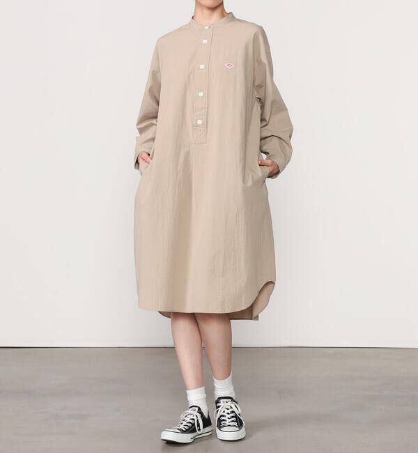 DANTON「DANTON | バンドカラー 長袖チュニック WOMEN」|ワンピース|