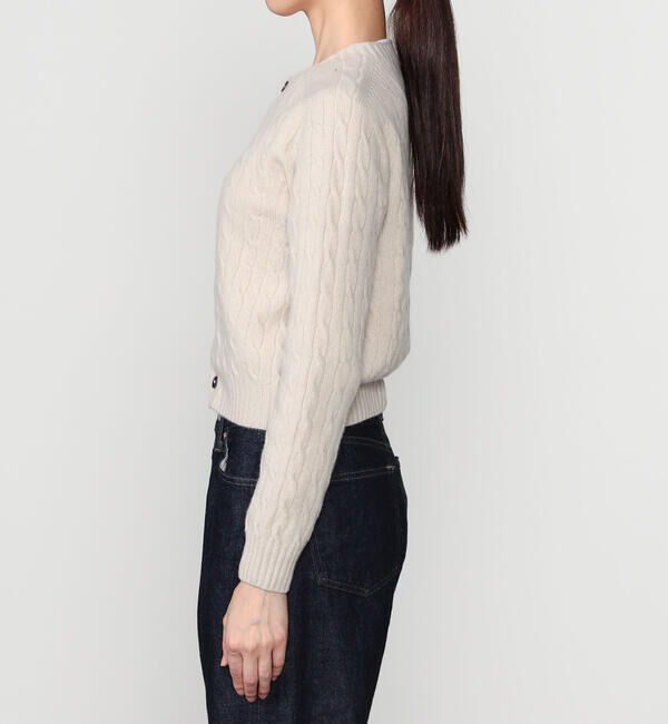 Morris & Sons「MORRIS & SONS | ジーロンラム ケーブルニットカーディガン WOMEN」|ニット・セーター|