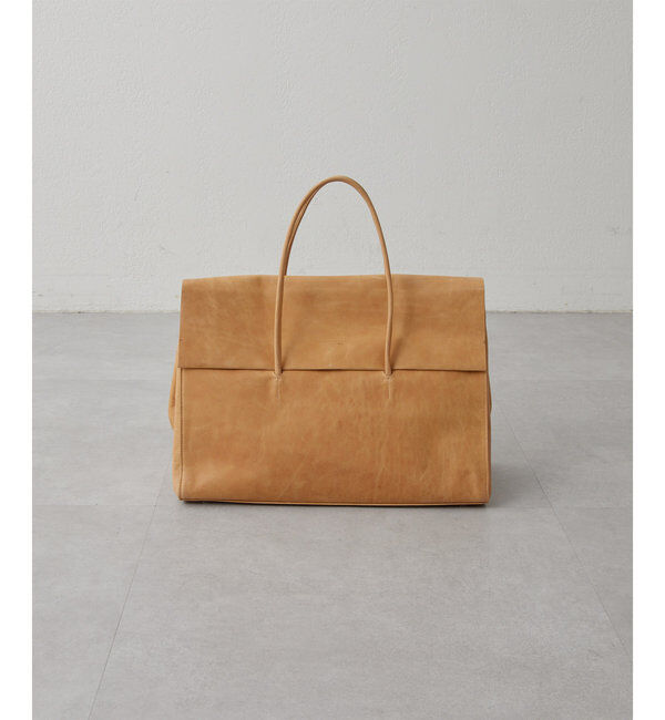 Hoaw.「【Hoaw.】ヴィンテージ加工フラップボストンバッグ」|トートバッグ|