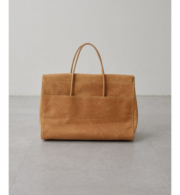 Hoaw.「【Hoaw.】ヴィンテージ加工フラップボストンバッグ」|トートバッグ|