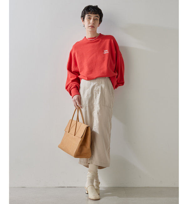 Hoaw.「【Hoaw.】ヴィンテージ加工フラップボストンバッグ」|トートバッグ|