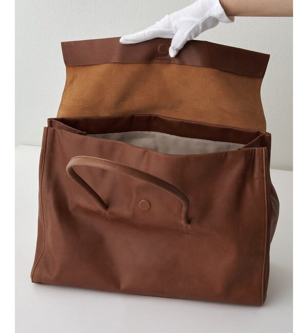 Hoaw.「【Hoaw.】ヴィンテージ加工フラップボストンバッグ」|トートバッグ|