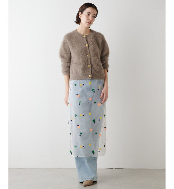  「カシミヤ混ファーニットジャケット」|ニット・セーター|