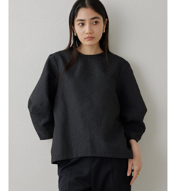 THE PAUSE「【THE PAUSE】ジャガードパフスリーブブラウス」|シャツ・ブラウス|