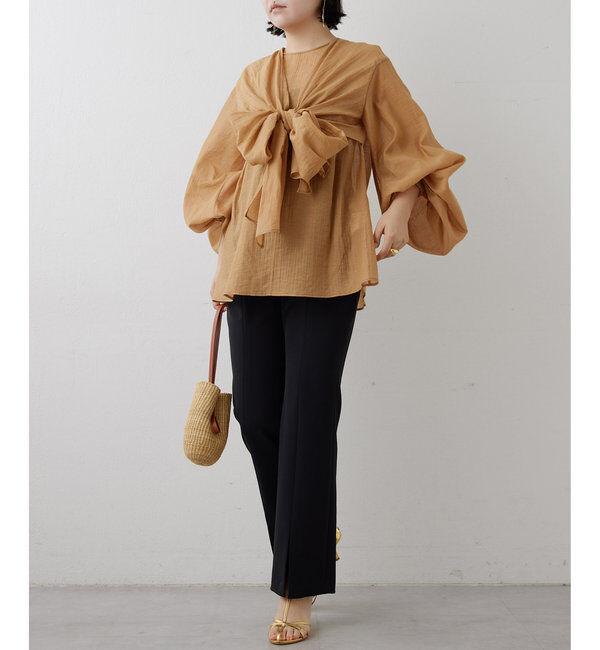 「フロントリボンブラウス」|シャツ・ブラウス|