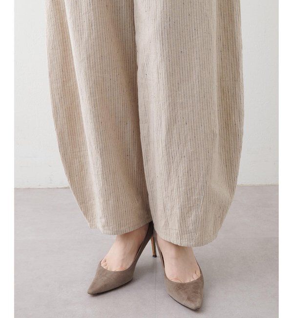 THE PAUSE「【THE PAUSE】コットンリネンカーブパンツ」|チノ|