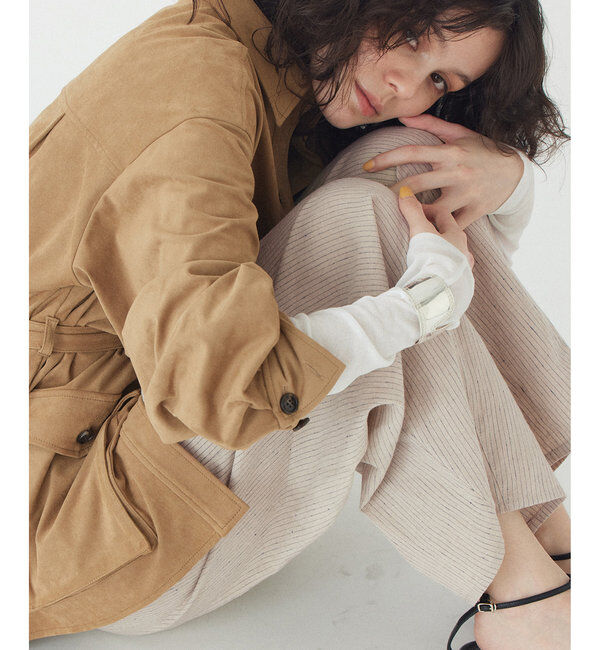 THE PAUSE「【THE PAUSE】コットンリネンカーブパンツ」|チノ|