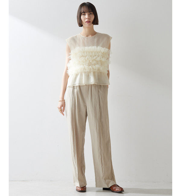  「【THE PAUSE】ギャザーパンツ」|チノ|