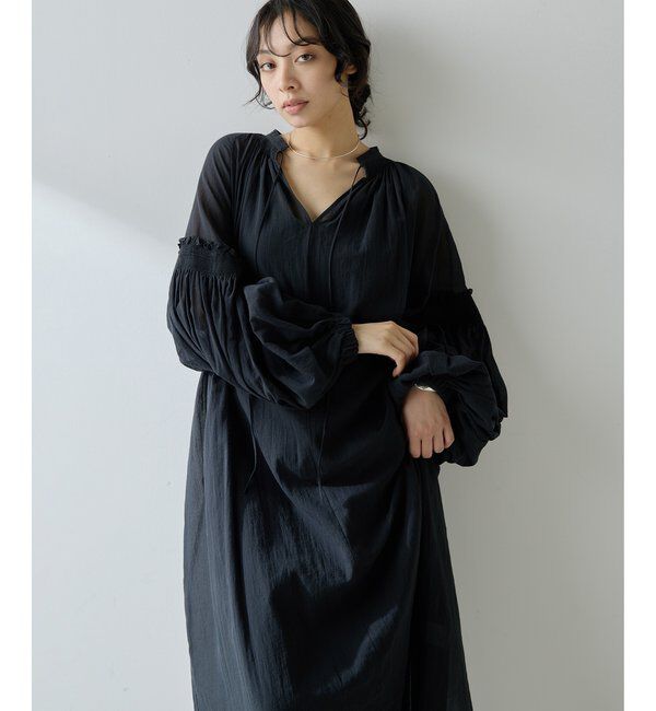  「コットンシフォンワンピース」|ワンピース|