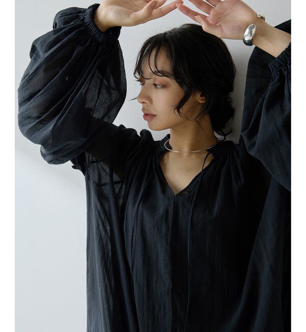  「コットンシフォンワンピース」|ワンピース|