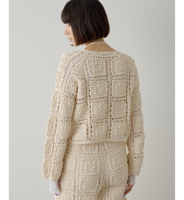  「ハンドクロシェカーデ」|ニット・セーター|