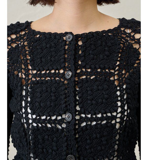  「ハンドクロシェカーデ」|ニット・セーター|