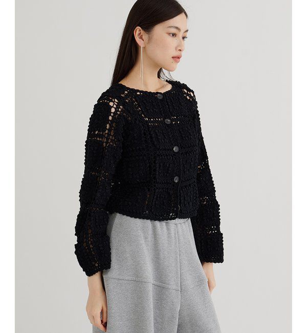  「ハンドクロシェカーデ」|ニット・セーター|