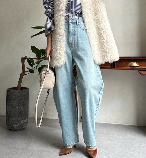  「【ベストセラーアイテム】カーブデニム」|デニム|