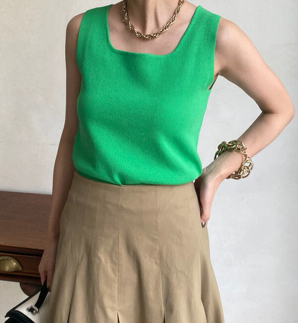  「スクエアニットタンク」|ニット・セーター|