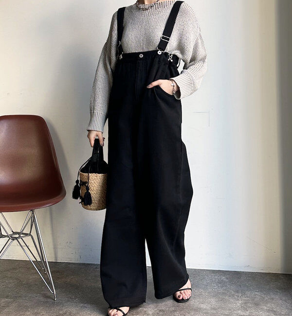  「【2サイズ展開！】ツイルサロペット」|デニム|