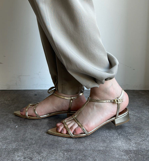  「ポインテッドストラップサンダル」|ロングブーツ|