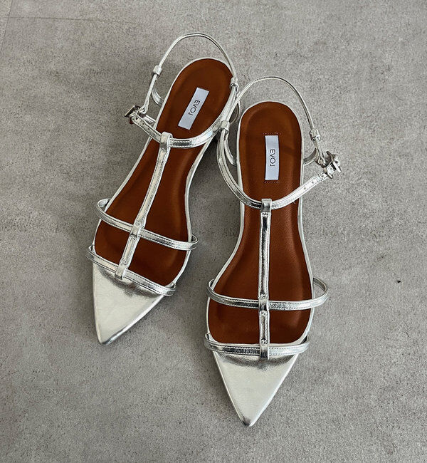  「ポインテッドストラップサンダル」|ロングブーツ|