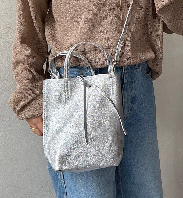  「【WEB限定】メタリックミニトート」|トートバッグ|