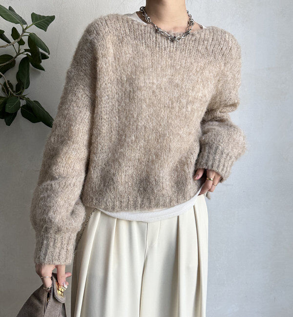  「【新色追加】モヘヤメッシュプルオーバー」|ニット・セーター|