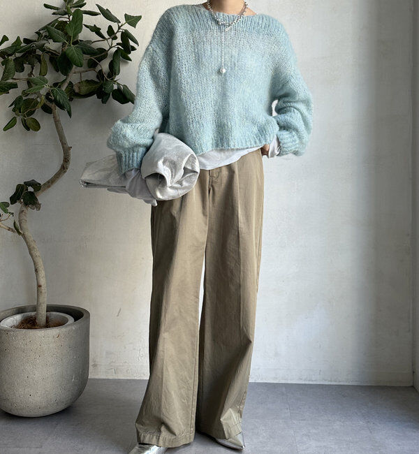  「【新色追加】モヘヤメッシュプルオーバー」|ニット・セーター|