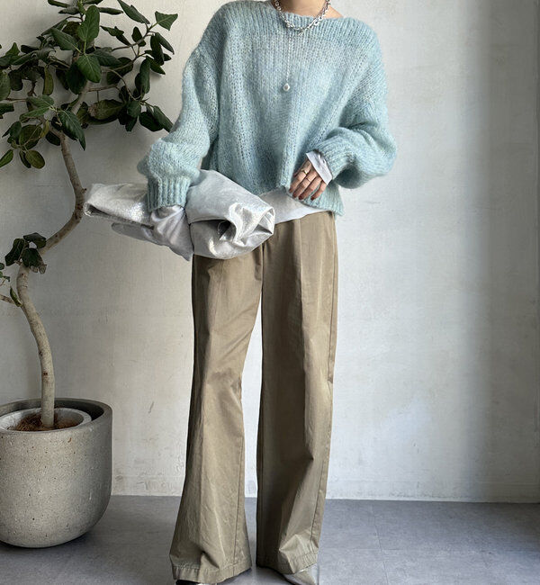  「【新色追加】モヘヤメッシュプルオーバー」|ニット・セーター|