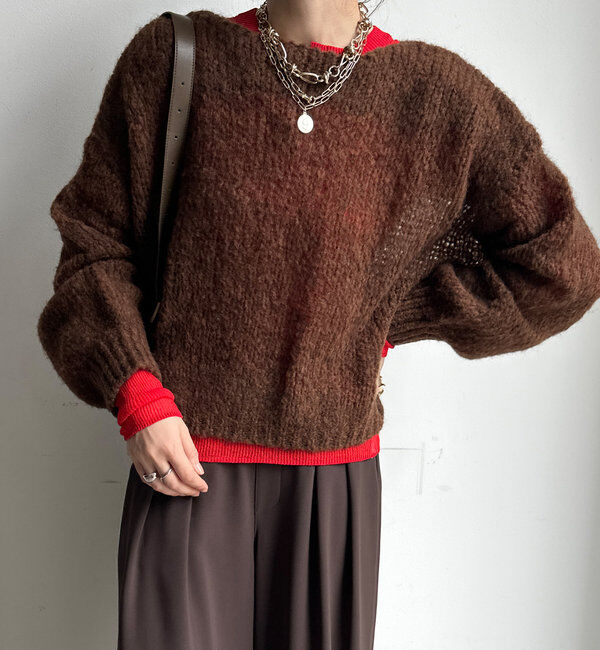  「【新色追加】モヘヤメッシュプルオーバー」|ニット・セーター|