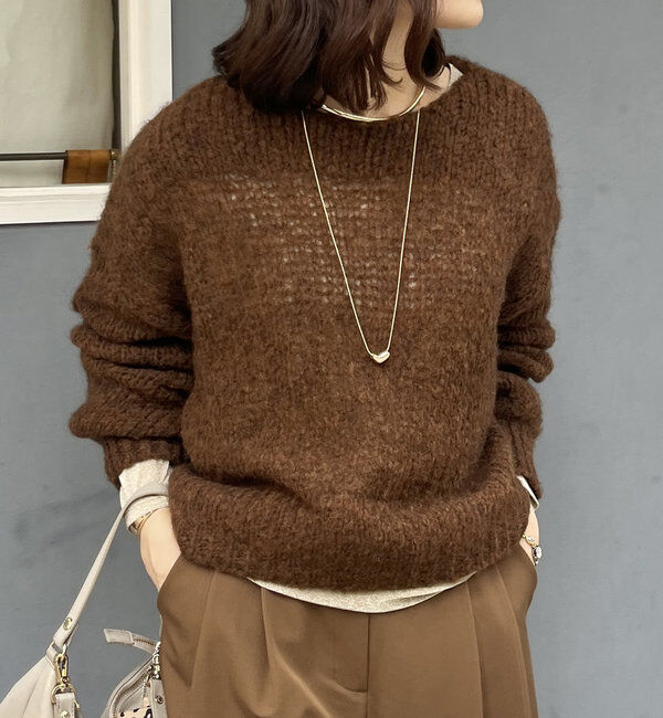  「【新色追加】モヘヤメッシュプルオーバー」|ニット・セーター|