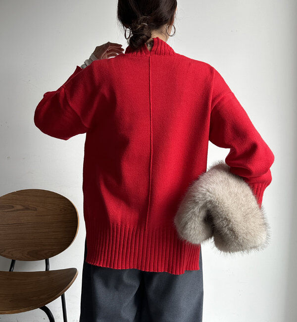  「【WEB限定】モッチリミドルゲージハイネックニット」|ニット・セーター|