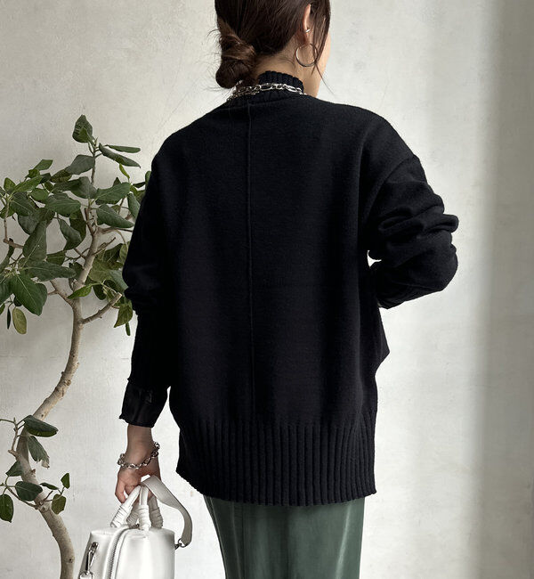  「【WEB限定】モッチリミドルゲージハイネックニット」|ニット・セーター|