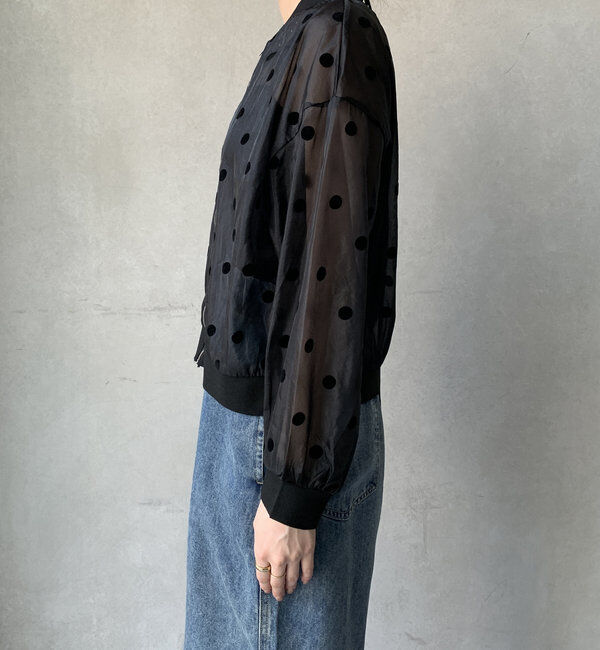  「【WEB限定】フロッキードットシアーブルゾン」|ブルゾン・スタジャン|