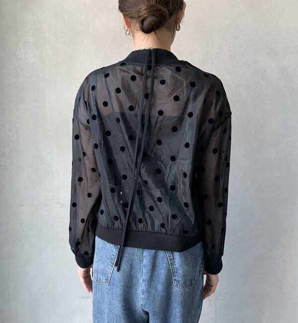  「【WEB限定】フロッキードットシアーブルゾン」|ブルゾン・スタジャン|