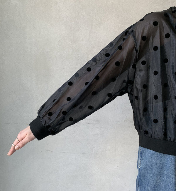  「【WEB限定】フロッキードットシアーブルゾン」|ブルゾン・スタジャン|