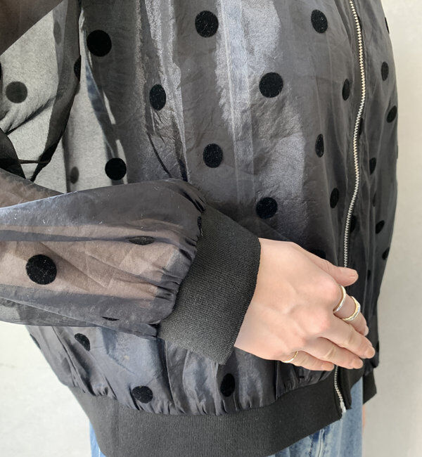  「【WEB限定】フロッキードットシアーブルゾン」|ブルゾン・スタジャン|