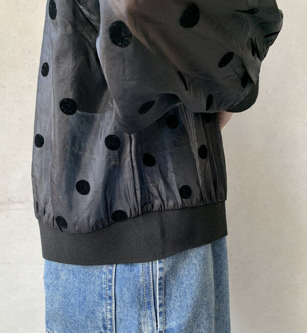  「【WEB限定】フロッキードットシアーブルゾン」|ブルゾン・スタジャン|