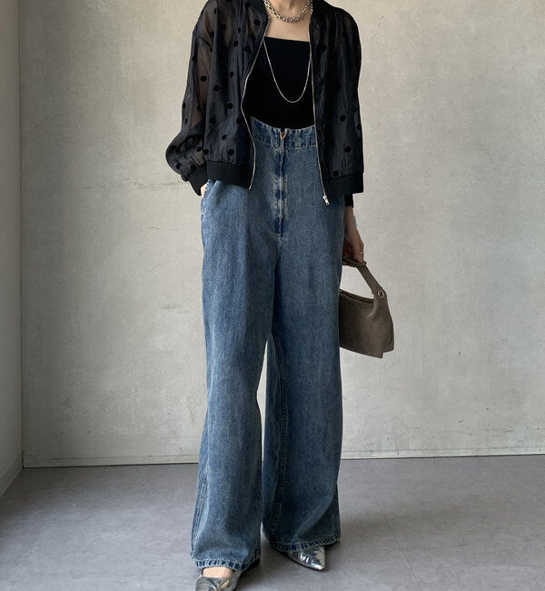  「【WEB限定】フロッキードットシアーブルゾン」|ブルゾン・スタジャン|