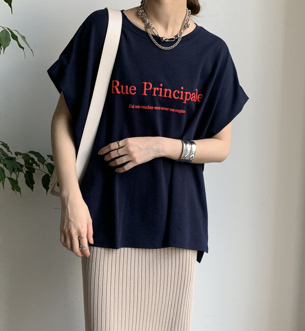  「【WEB限定】発泡プリントボックスTEE」|Tシャツ・カットソー|ネイビー