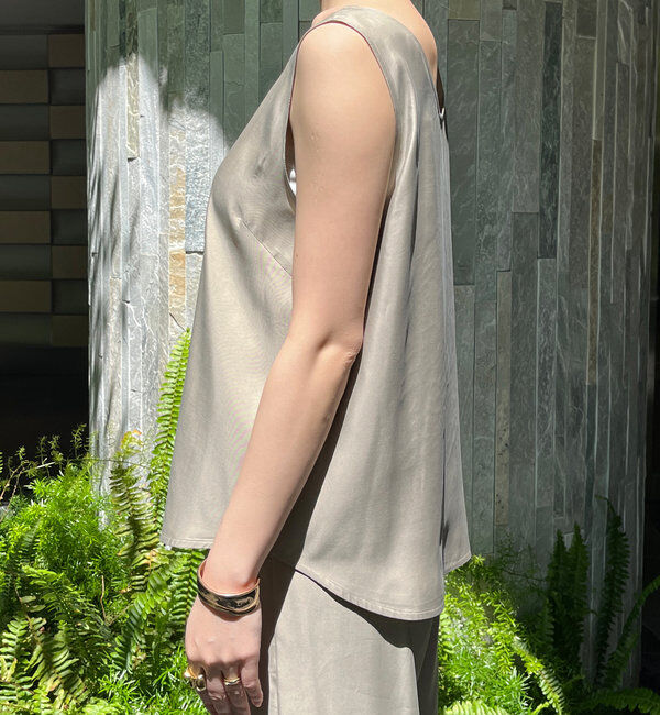  「【ウォッシャブル】キュプラタンクブラウス」|シャツ・ブラウス|